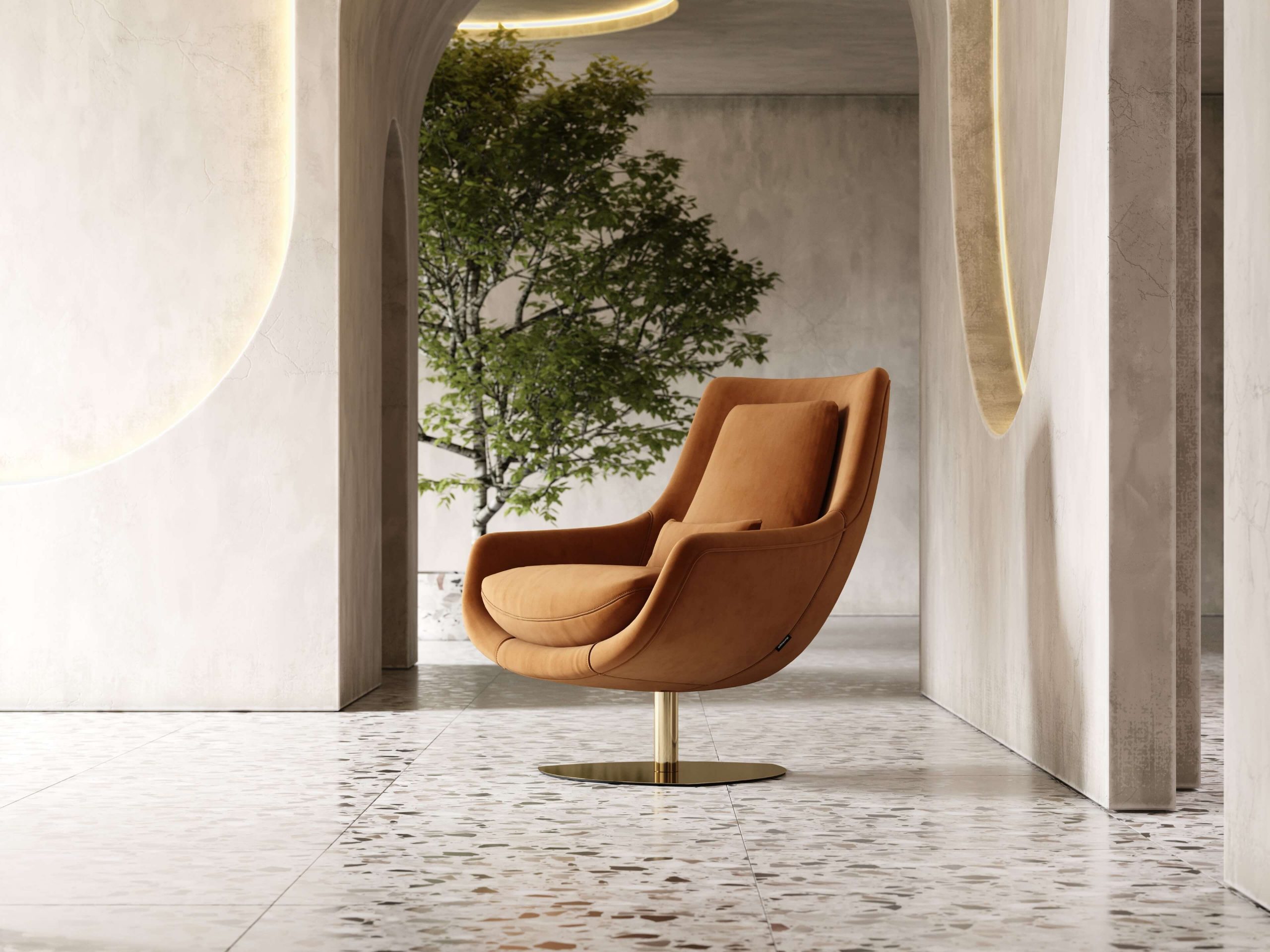 Elba-armchair-cotton-velvet-upholstered-furniture-living-room-interior-design-domkapa-Gold-stainless-steel-8