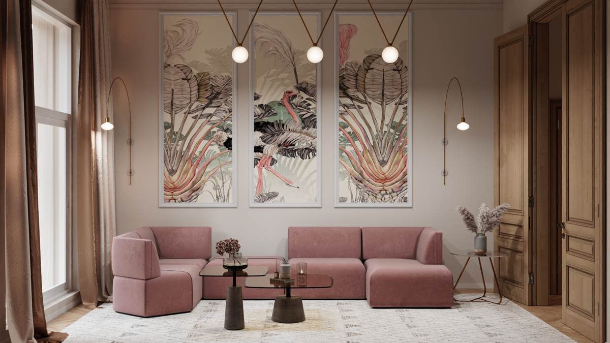 Modern-Home-Project-with-Pink-Sofa-in-Brussels-3